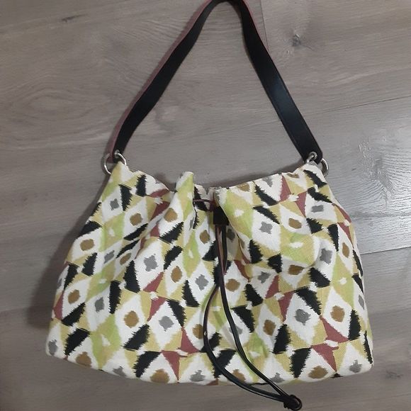 Stephanie Johnson tribal batik drawstring handbag - Picture 1 of 3